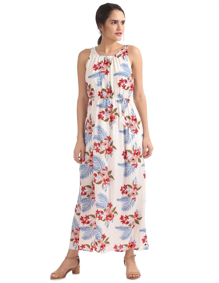 U.S. Polo Assn. Women Casual Wear Floral Print Dress